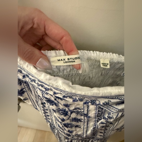 Max Studio White and Blue Floral Dress - Picture 2 of 7